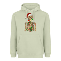 Matcha Christmas Skeleton Heavyweight Hoodie - RanaPortraitStore