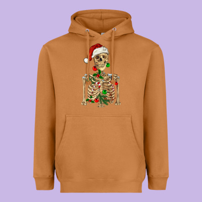Heavyweight Hoodie Christmas Skeleton