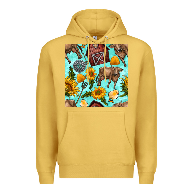 Farm Seamless Pattern Premium Hoodie by BundleAndBundleShop | Teevron