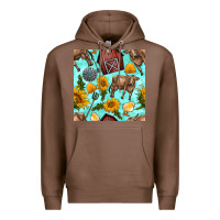 Chestnut farm seamless pattern Premium Hoodie - BundleAndBundleShop