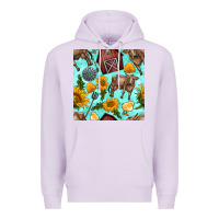 Lilac farm seamless pattern Premium Hoodie - BundleAndBundleShop