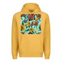 Mustard farm seamless pattern Premium Hoodie - BundleAndBundleShop