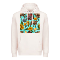 Pale Pink farm seamless pattern Premium Hoodie - BundleAndBundleShop