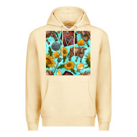 Pina Colada farm seamless pattern Premium Hoodie - BundleAndBundleShop