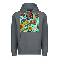 Rock farm seamless pattern Premium Hoodie - BundleAndBundleShop