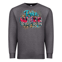 Charcoal Heather race wife Premium Sweatshirt - Zillion Design Studio