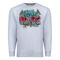 Heather Grey race wife Premium Sweatshirt - Zillion Design Studio