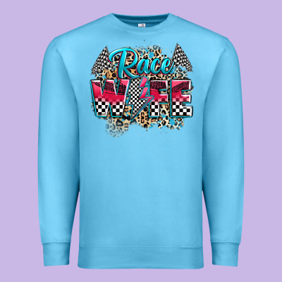 Race Wife Premium Sweatshirt Designed By Zillion Design Studio