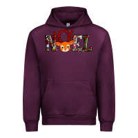 Mauve Wine noel reindeer Urban Hoodie - AdoDesignShop