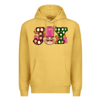 Antique Gold Christmas joy snacks and nutcracker cookies ado Premium Hoodie - AdoDesignShop