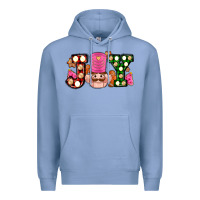 Colony Blue Christmas joy snacks and nutcracker cookies ado Premium Hoodie - AdoDesignShop