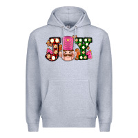 Heather Grey Christmas joy snacks and nutcracker cookies ado Premium Hoodie - AdoDesignShop