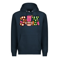 Navy Christmas joy snacks and nutcracker cookies ado Premium Hoodie - AdoDesignShop