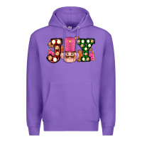 Purple Christmas joy snacks and nutcracker cookies ado Premium Hoodie - AdoDesignShop