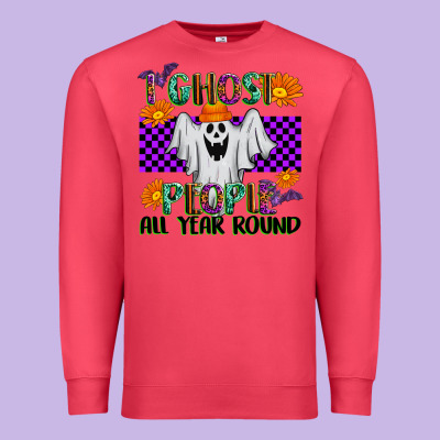 I Ghost People All Year Round Premium Sweatshirt Designed By Texasbilliewilder