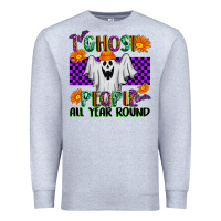 Heather Grey I Ghost People All Year Round Premium Sweatshirt - texasbilliewilder