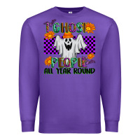 Purple I Ghost People All Year Round Premium Sweatshirt - texasbilliewilder