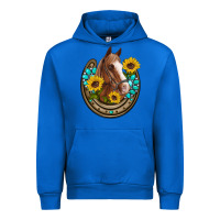 Cobalt western horseshoe horse sunflowers gemstone Urban Hoodie - Artiststas