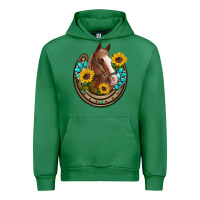 Emerald western horseshoe horse sunflowers gemstone Urban Hoodie - Artiststas
