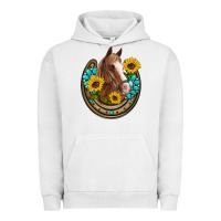 Pigment Lunar Rock western horseshoe horse sunflowers gemstone Urban Hoodie - Artiststas