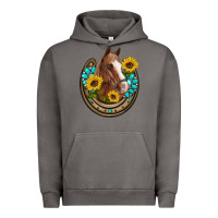 Pigment Tornado western horseshoe horse sunflowers gemstone Urban Hoodie - Artiststas