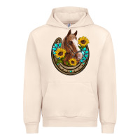Sandshell western horseshoe horse sunflowers gemstone Urban Hoodie - Artiststas