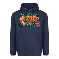 Navy less people more dogs Heavyweight Hoodie - Zillion Design Studio