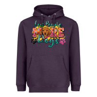 Plum less people more dogs Heavyweight Hoodie - Zillion Design Studio