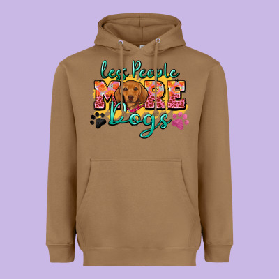 Heavyweight Hoodie less people more dogs