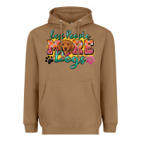 Toasted Coconut less people more dogs Heavyweight Hoodie - Zillion Design Studio