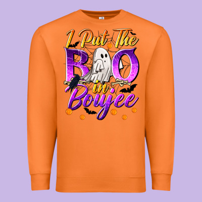 I Put The Boo In Boujee Premium Sweatshirt Designed By Texasbilliewilder