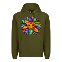Army Green sunflower halloween Premium Hoodie - JahusDesignShop