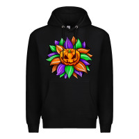 Black sunflower halloween Premium Hoodie - JahusDesignShop