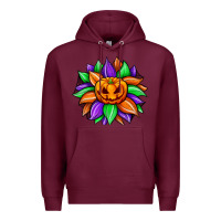 Burgundy sunflower halloween Premium Hoodie - JahusDesignShop
