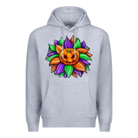 Heather Grey sunflower halloween Premium Hoodie - JahusDesignShop