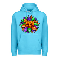 Ocean Blue sunflower halloween Premium Hoodie - JahusDesignShop