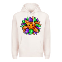 Pale Pink sunflower halloween Premium Hoodie - JahusDesignShop
