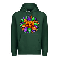 Sports Green sunflower halloween Premium Hoodie - JahusDesignShop