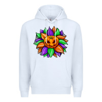 White sunflower halloween Premium Hoodie - JahusDesignShop