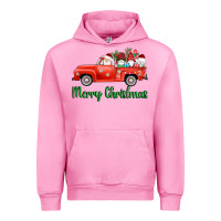 Fuchsia Pink merry christmas truck gnomes Urban Hoodie - AdoDesignShop