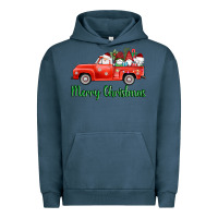 Pigment Midnight Navy merry christmas truck gnomes Urban Hoodie - AdoDesignShop