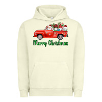 Pigment Pistachio merry christmas truck gnomes Urban Hoodie - AdoDesignShop