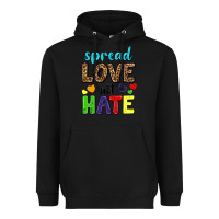 Black spread love not hate Heavyweight Hoodie - texasbilliewilder