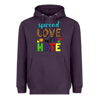 Plum spread love not hate Heavyweight Hoodie - texasbilliewilder