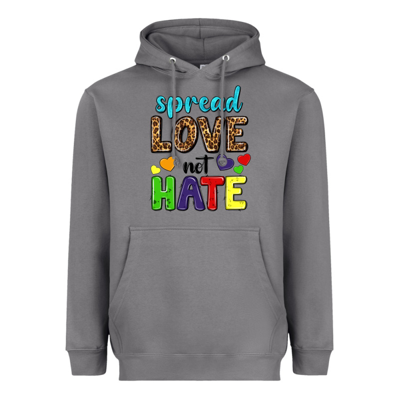 Spread Love Not Hate Heavyweight Hoodie by texasbilliewilder | Teevron