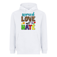 White spread love not hate Heavyweight Hoodie - texasbilliewilder