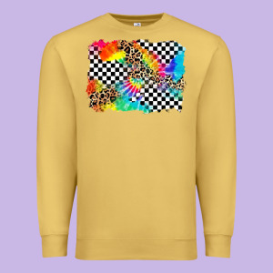 Race Leopard Tie Dye Background Premium Sweatshirt Designed By Zillion Design Studio
