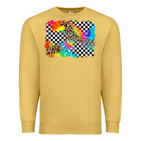 Antique Gold race leopard tie dye background Premium Sweatshirt - Zillion Design Studio