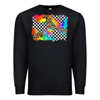 Black race leopard tie dye background Premium Sweatshirt - Zillion Design Studio