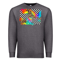 Charcoal Heather race leopard tie dye background Premium Sweatshirt - Zillion Design Studio